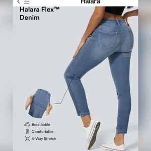 Halara Flex™ Mid Low Rise Zipper Pockets Casual Skinny Jeans Size XS